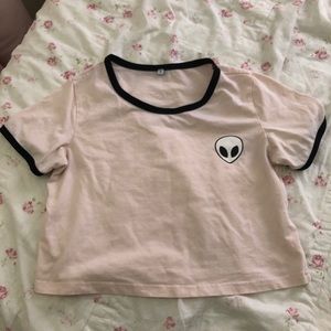 Short sleeve pink shirt